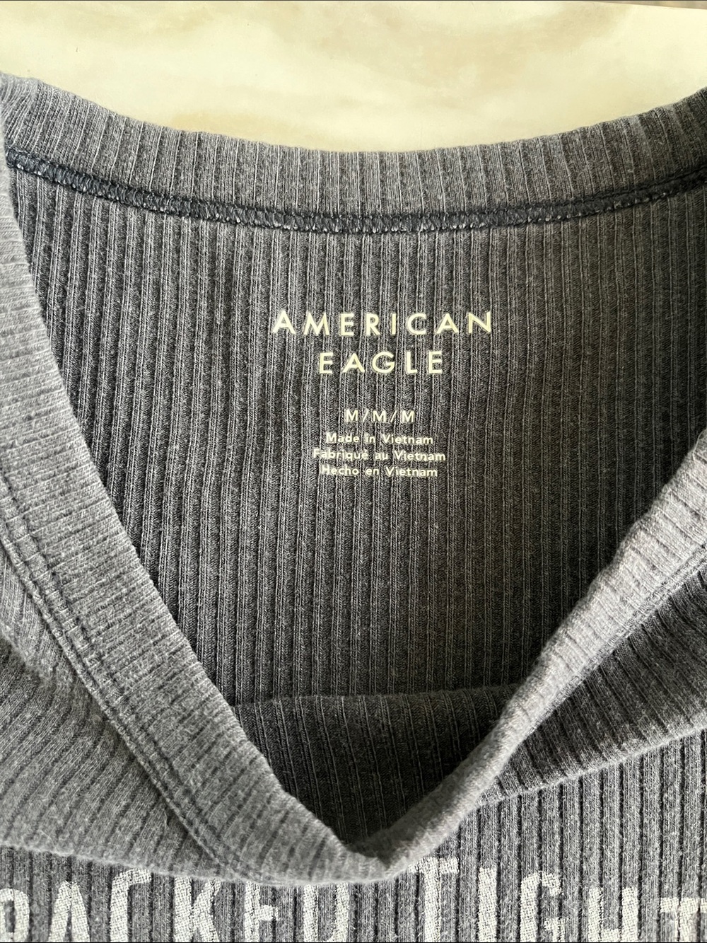 American Eagle Ribbed Graphic Tee M - Picture 4 of 4